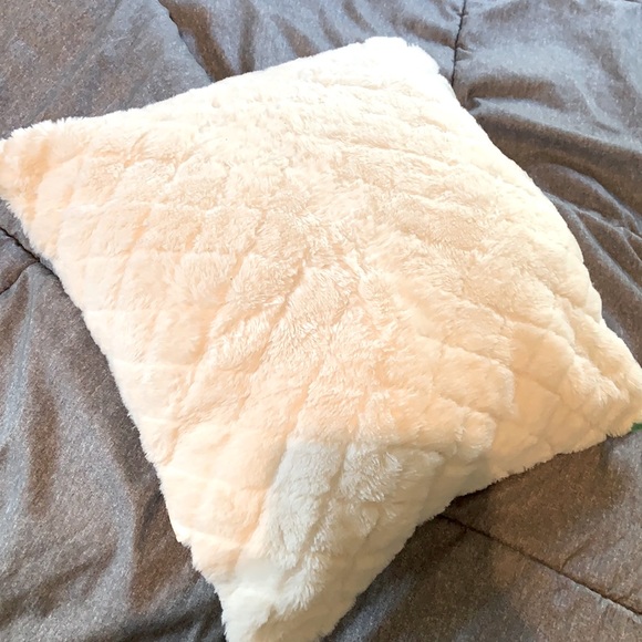 Large Furry Decorative Throw Pillow - Picture 2 of 5